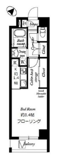 Saint-Clair Kawasaki　604号室　間取り