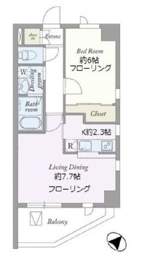 Saint-Clair Kawasaki　701号室　間取り