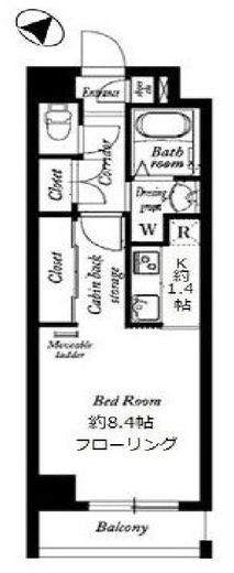 Saint-Clair Kawasaki　705号室　間取り