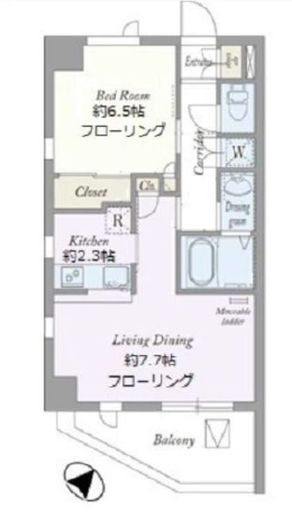 Saint-Clair Kawasaki　806号室　間取り