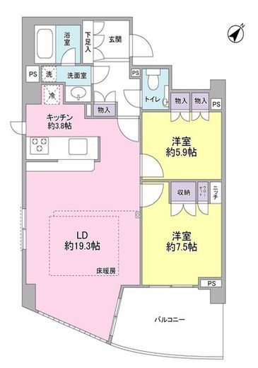 ザ・センチュリー宮崎台　311号室　間取り