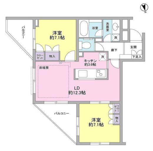 ザ・センチュリー宮崎台　101号室　間取り