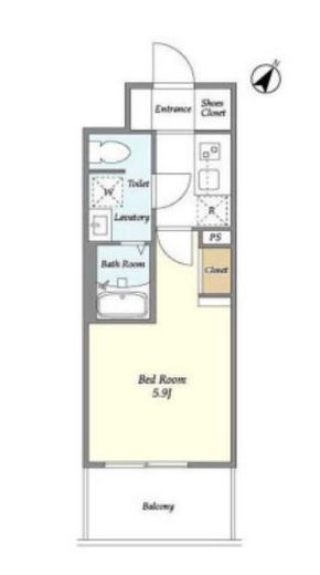 La Douceur川崎Ⅰ (ラドゥセール川崎Ⅰ)　805号室　間取り