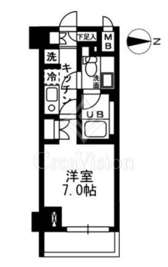ウィスティリア高津　102号室　間取り