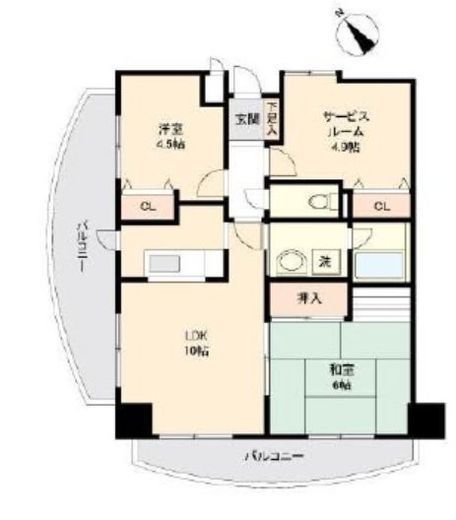 カールトンプラザ川崎　901号室　間取り