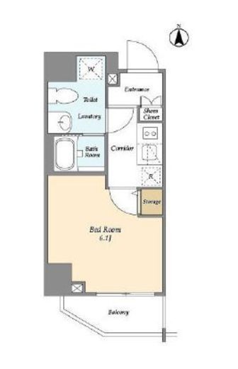 エルモサ川崎　1001号室　間取り