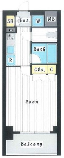 スペーシア川崎Ⅲ　606号室　間取り