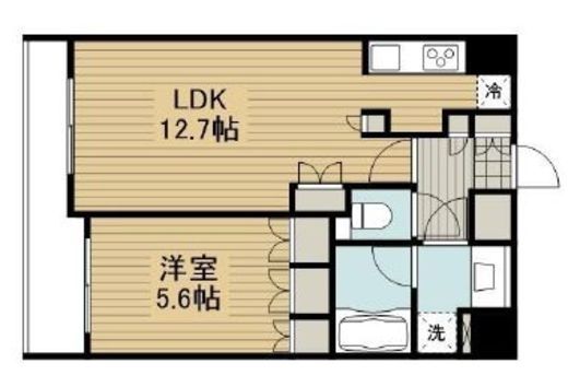 スペーシア川崎Ⅲ　810号室　間取り
