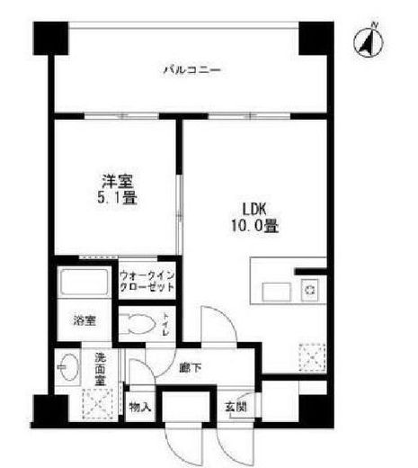コモド川崎　1002号室　間取り