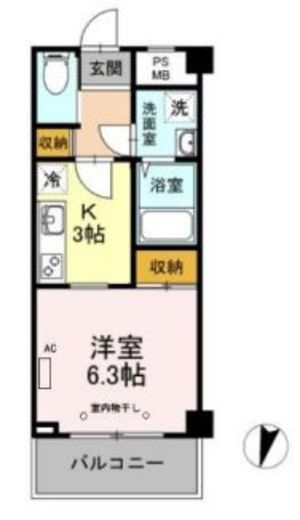 MOE MUSASHIKOSUGI　410号室　間取り