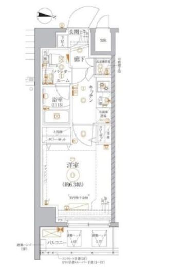 レアライズ武蔵小杉　301号室　間取り