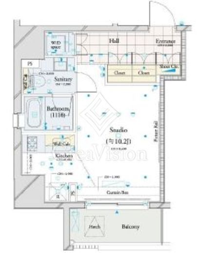 コンシェリア恵比寿　1202号室　間取り
