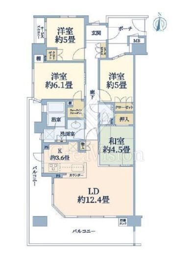 ラグゼコート　C201号室　間取り