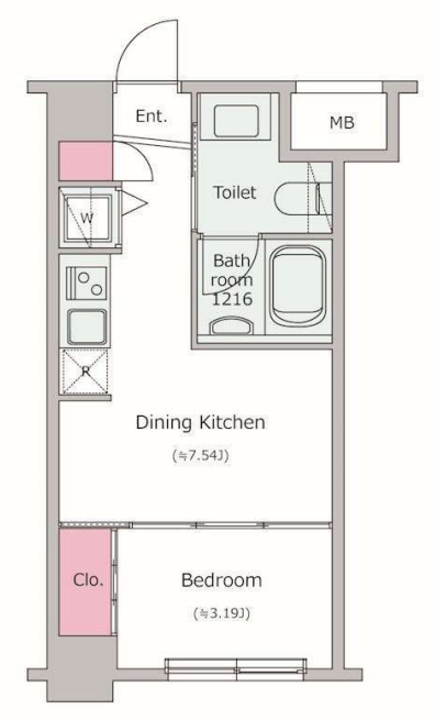 レジディア新川　215号室　間取り