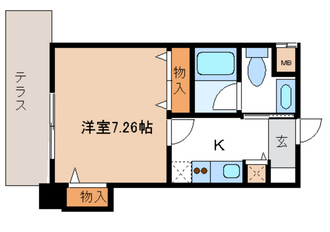 レジディア新川　105号室　間取り