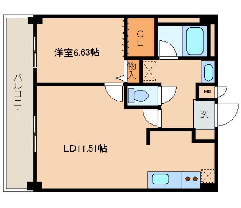 レジディア新川　604号室　間取り