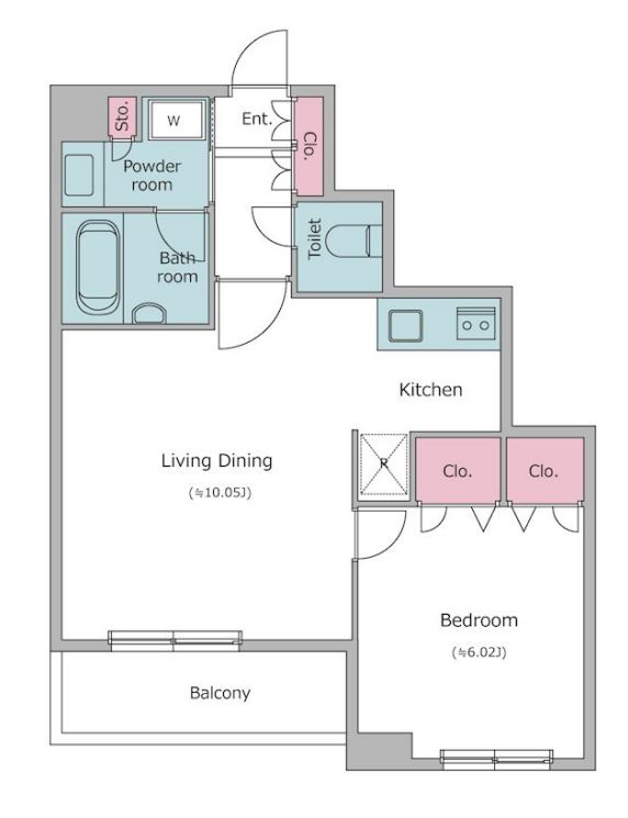 レジディア新川　607号室　間取り