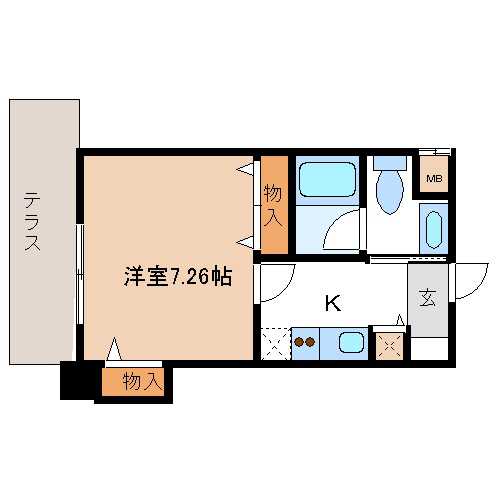 レジディア新川　105号室　間取り