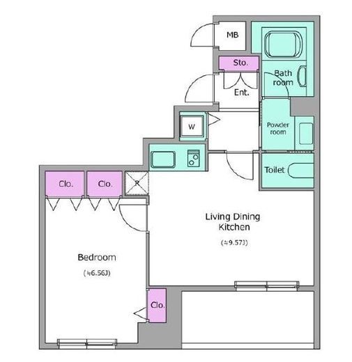 レジディア新川　706号室　間取り