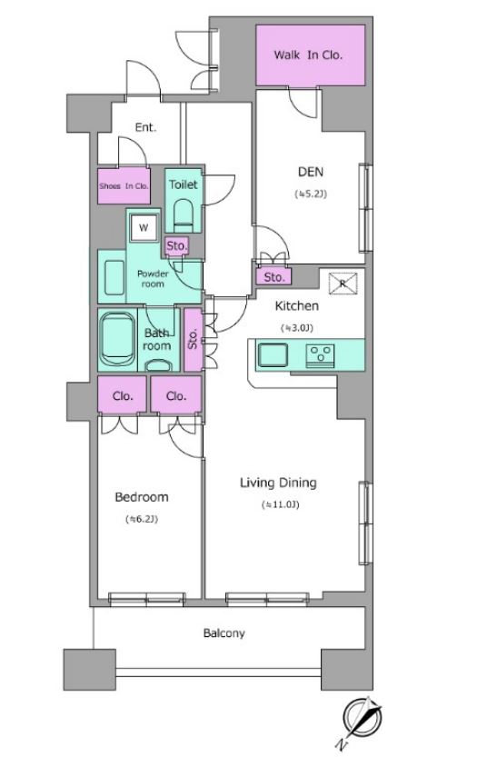 レジディア日本橋馬喰町　414号室　間取り