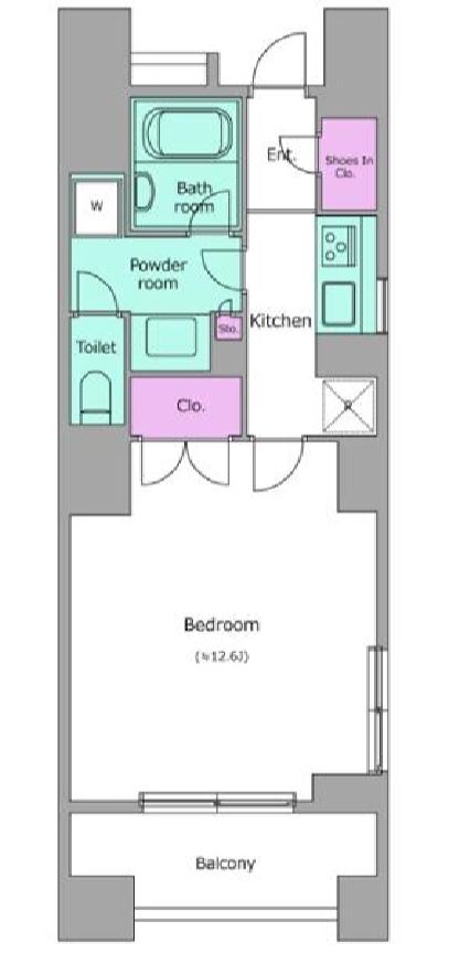 レジディア日本橋馬喰町　1306号室　間取り