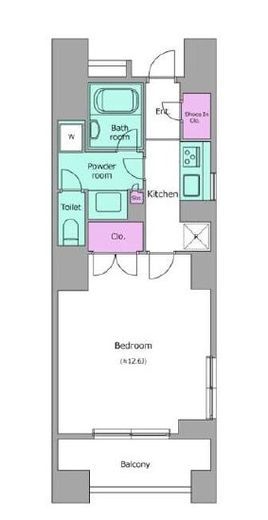 レジディア日本橋馬喰町　1306号室　間取り