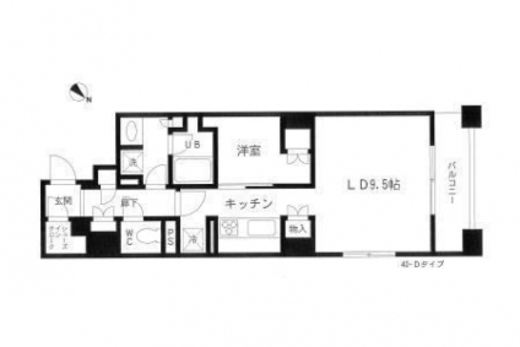 レジディア日本橋馬喰町　908号室　間取り