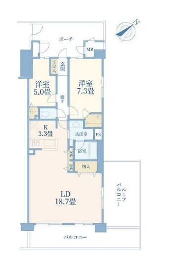ラ・ヴィータシティ　738号室　間取り