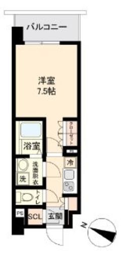 オープンブルーム二子　614号室　間取り