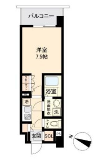 オープンブルーム二子　617号室　間取り