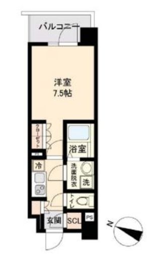 オープンブルーム二子　521号室　間取り