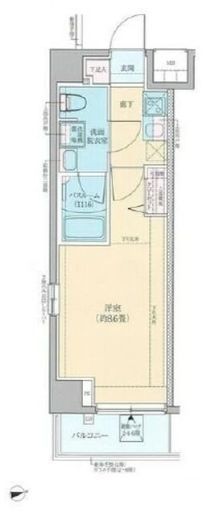 ロアール元住吉　407号室　間取り