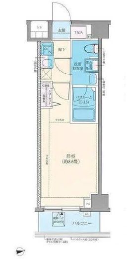 ロアール元住吉　410号室　間取り