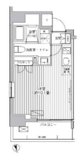 コスモリード川崎　905号室　間取り