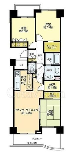 サウザンドシティ　2-606号室　間取り