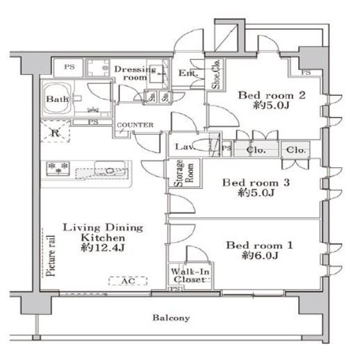 ブランシア梶ヶ谷　504号室　間取り