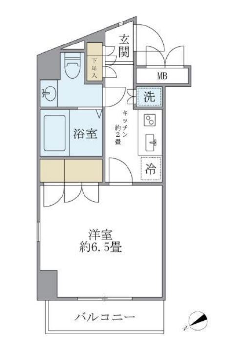 ＫＤＸレジデンス日本橋箱崎　406号室　間取り