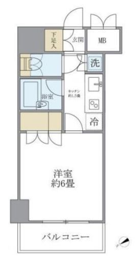 KDXレジデンス日本橋箱崎　102号室　間取り