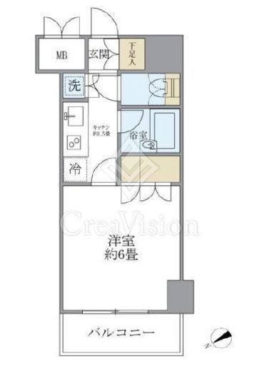 KDXレジデンス日本橋箱崎　705号室　間取り
