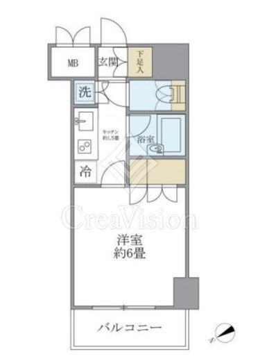 ＫＤＸレジデンス日本橋箱崎　803号室　間取り