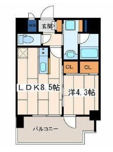 RALLY'S (ラリーズ)　401号室　間取り