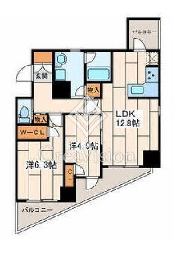 RALLY'S (ラリーズ)　605号室　間取り