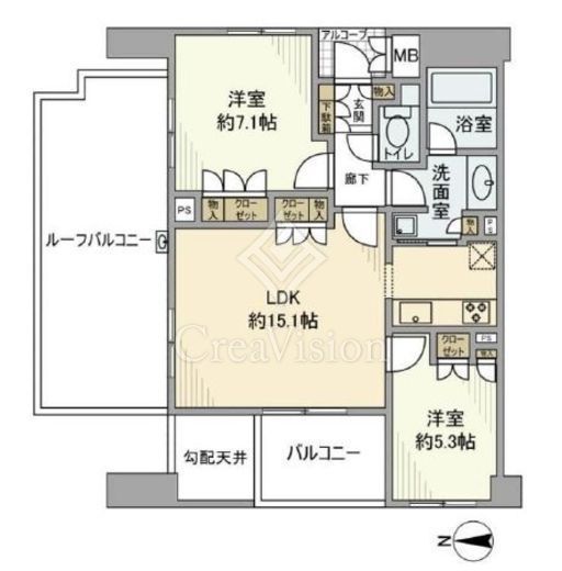 パークテラス宮前平　601号室　間取り