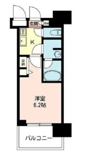 グランド・ガーラ川崎西口　1306号室　間取り