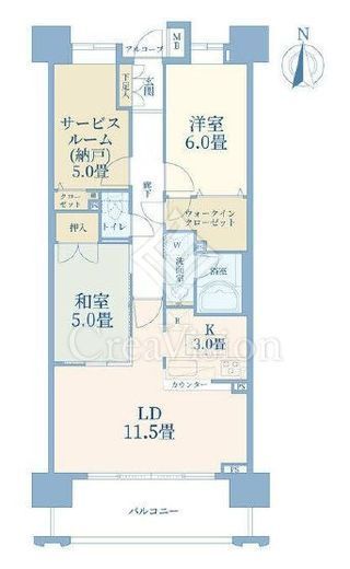 ザ・ミレナリータワーズ　S1804号室　間取り