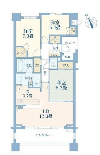 ドレッセ鷺沼オーセンティックテラス　420号室　間取り