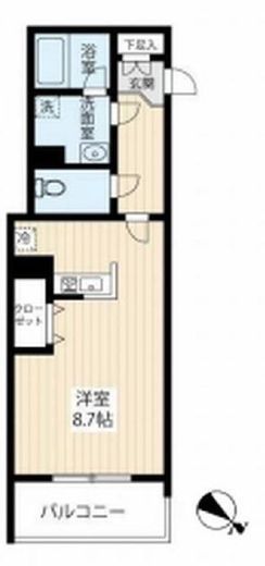 アルコバレーノ武蔵小杉Ⅱ　104号室　間取り