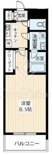アルコバレーノ武蔵小杉Ⅱ　206号室　間取り