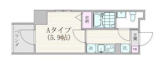 ザ・プレシャス武蔵小杉　802号室　間取り