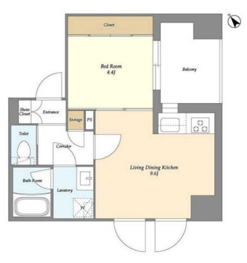 プロポンス登戸　803号室　間取り